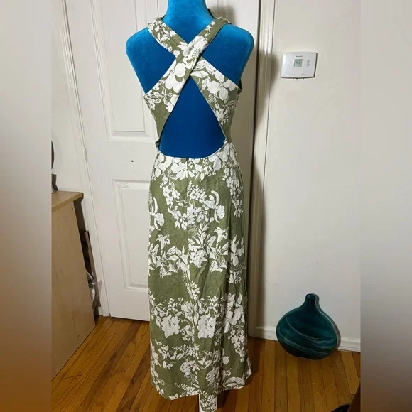 Reformation Floral Linen Casette Dress Women’s 2 - Picture 7 of 10